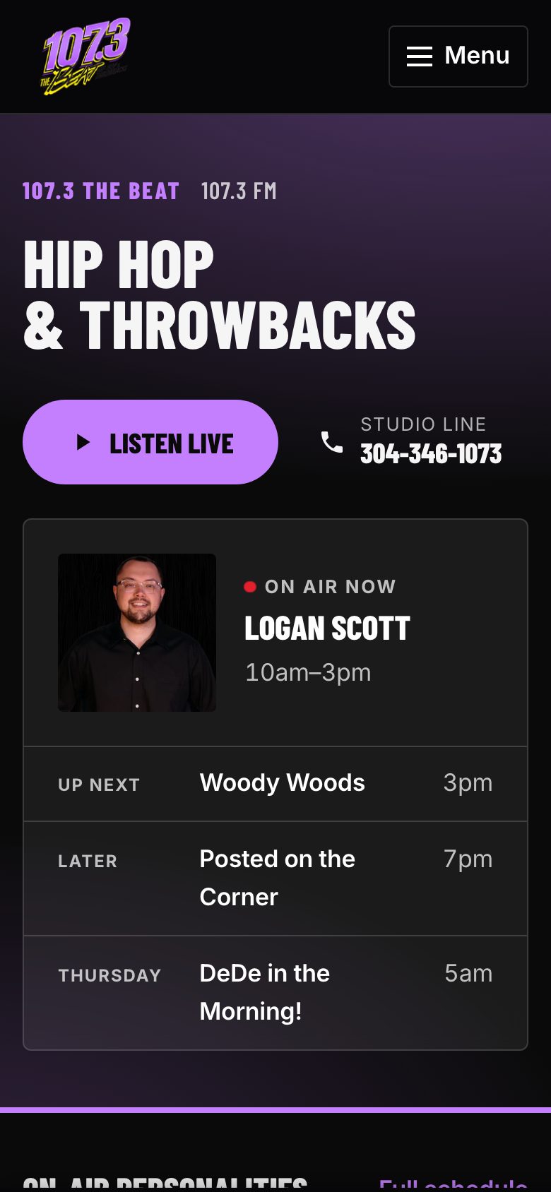 107.3 The Beat — phone
