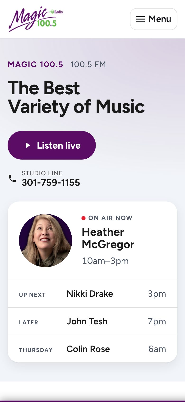 Magic 100.5 — phone